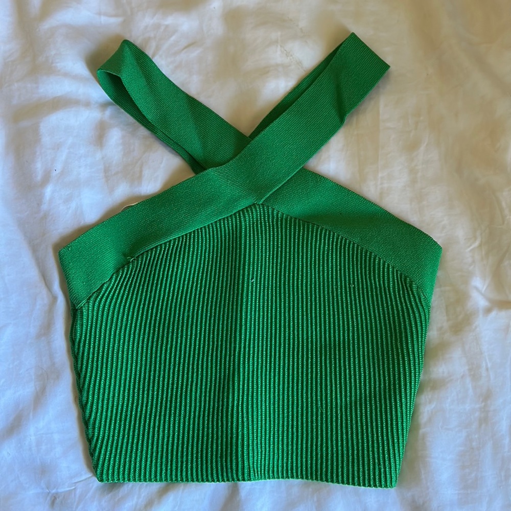 Aritzia cross cross sculpt knit crop top